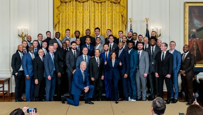 Curry y los Warriors visitan la Casa Blanca