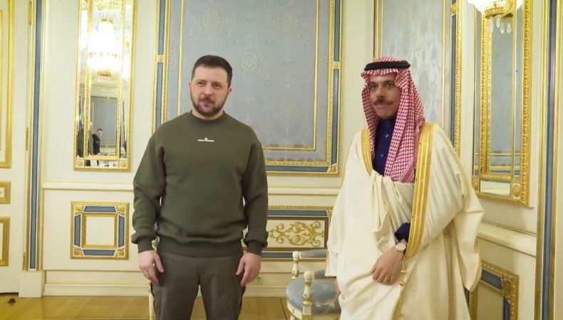 Principe de Arabia Saudita y Zelenski