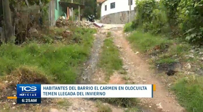 Habitantes del Barrio El Carmen en Olocuilta preocupados ante la llegada del invierno