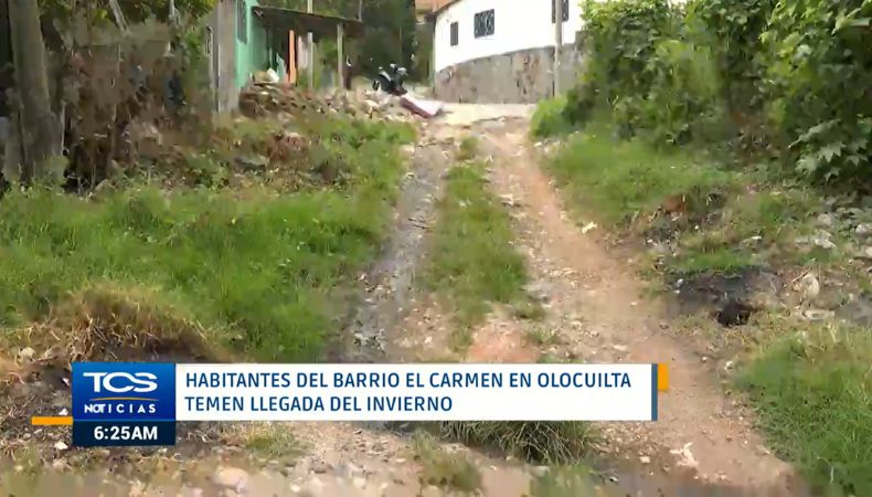 Habitantes del Barrio El Carmen en Olocuilta preocupados ante la llegada del invierno