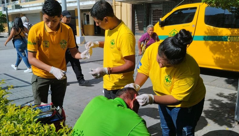 Hombre lesionado en SS