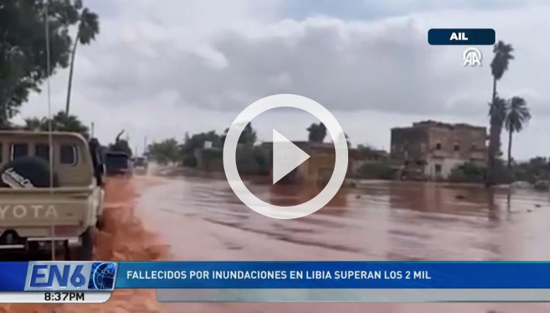 Inundaciones en Libia
