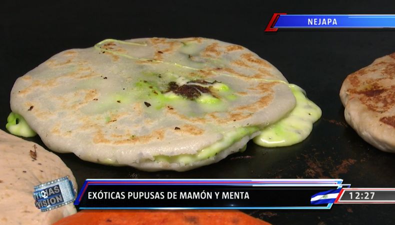 ¡Explosión de sabores, pupusas de menta y mamón!