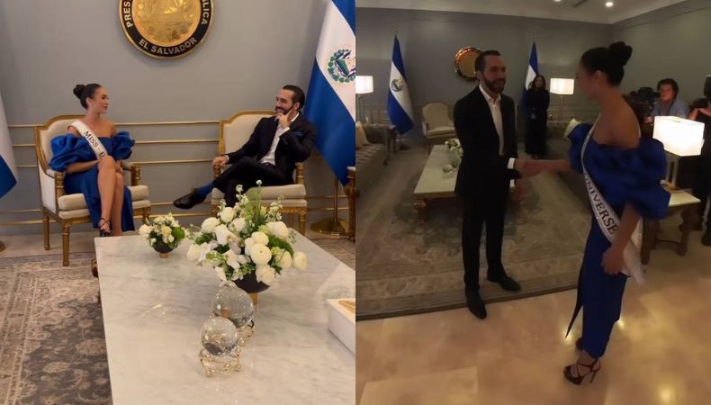 R’Bonney Gabriel, Miss Universo 2022, se reunió con el presidente de la república