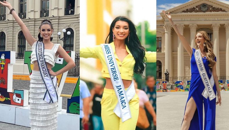 Algunas Misses se concentraron en el Centro Histórico de San Salvador