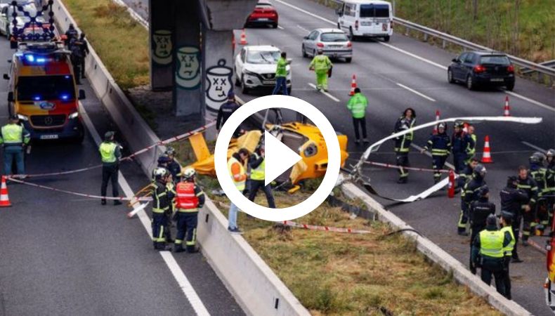 Helicóptero accidentado en España
