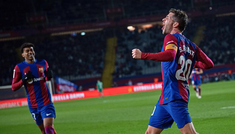 Sergi Roberto le dio una sufrida victoria al Barcelona