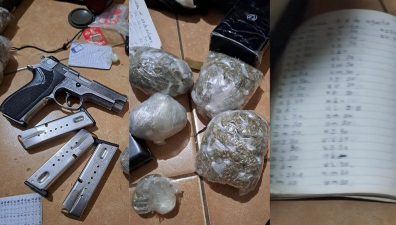 Con droga, arma y dinero es capturado un sujeto en la Libertad