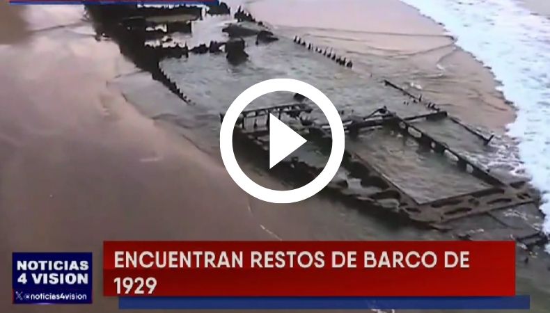 Restos de un barco son encontrados en una playa