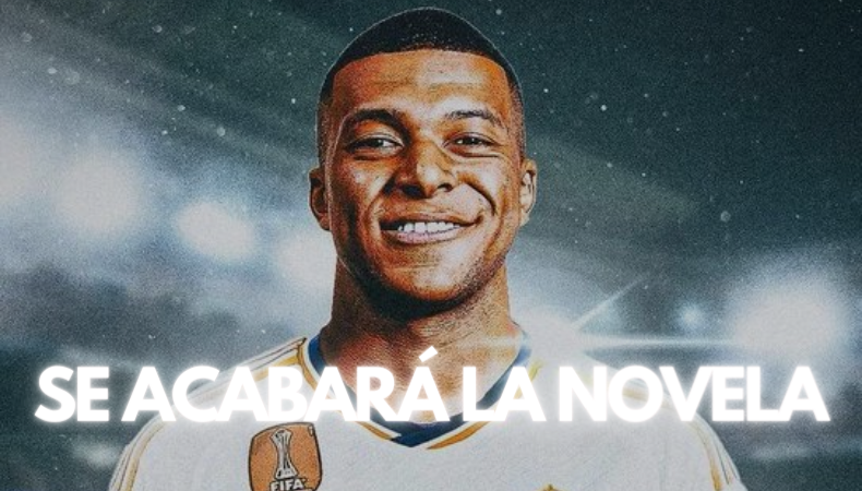 Mbappé vistiendo la camisa del Real Madrid.