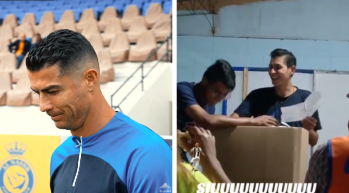 Cristiano Ronaldo celebrando su cumpleaños.