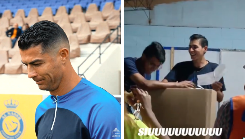 Cristiano Ronaldo celebrando su cumpleaños.