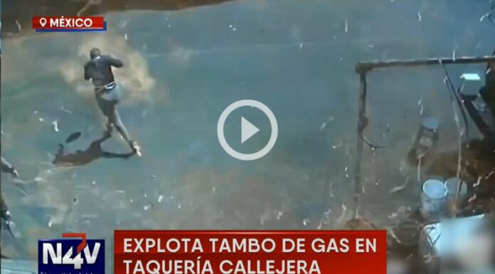 Explosión de tambo de gas