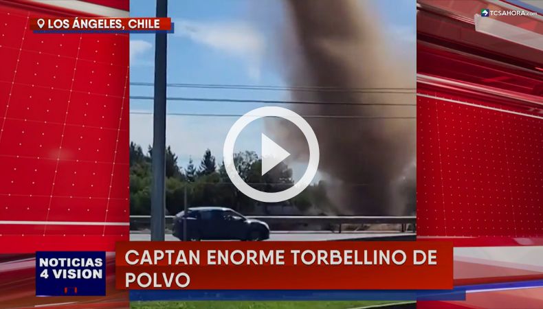 Captan un enorme torbellino de polvo en Chile.