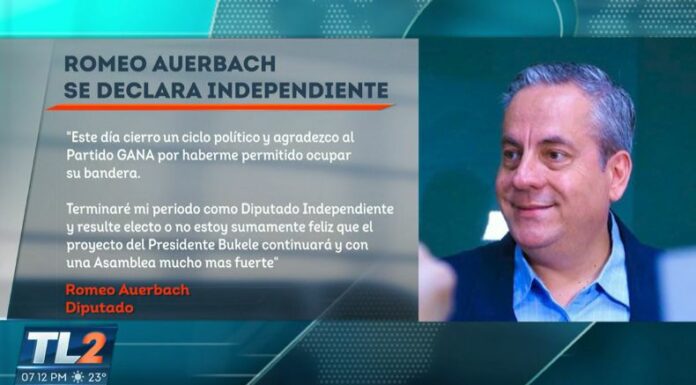 Diputado Auerbach se declara independiente
