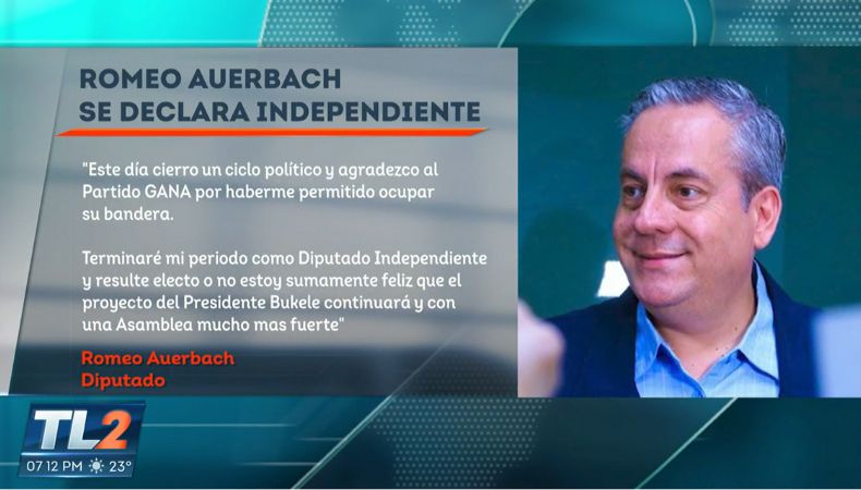 Diputado Auerbach se declara independiente