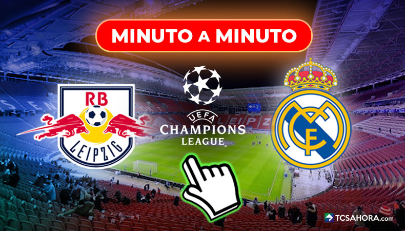 Leipzig vs Real Madrid partido de ida octavos de final de la UEFA Champions League.