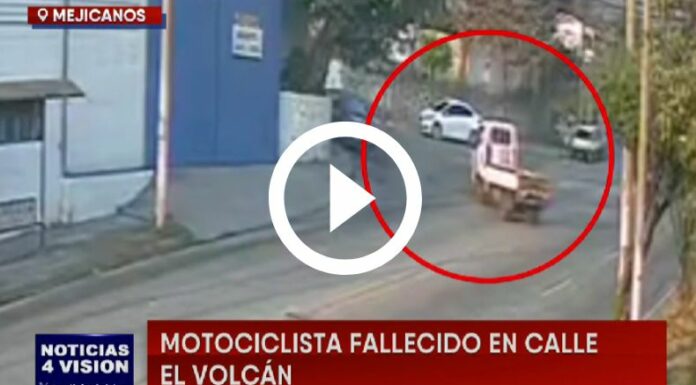 Accidente en calle al volcán