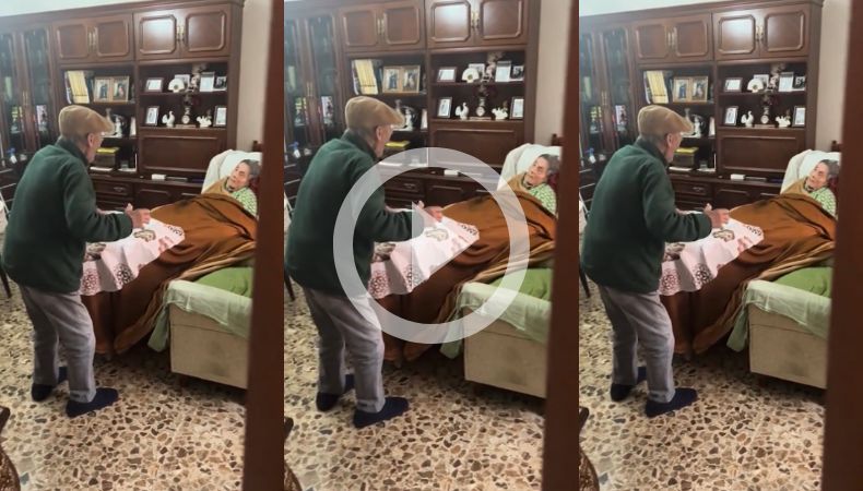 El verdadero amor, abuelito le baila y canta a su esposa con alzhéimer