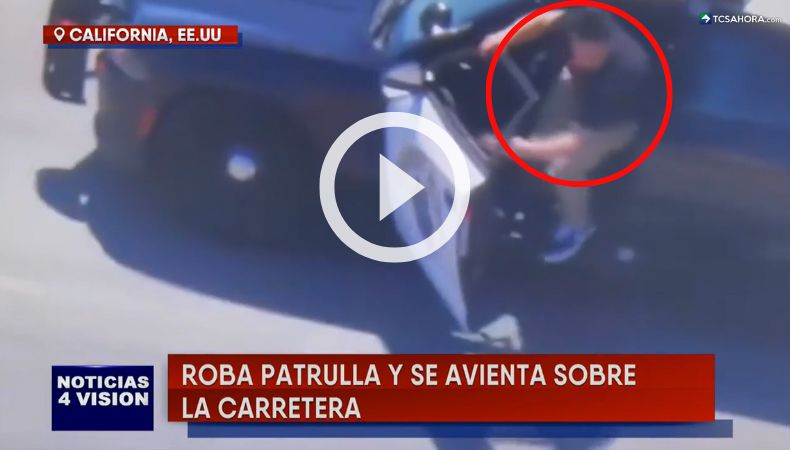 Hombre que robó una patrulla muere al lanzarse del vehículo en movimiento.