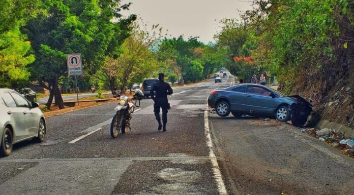 Accidente vial en San Pedro Perulapán, Cuscatlán
