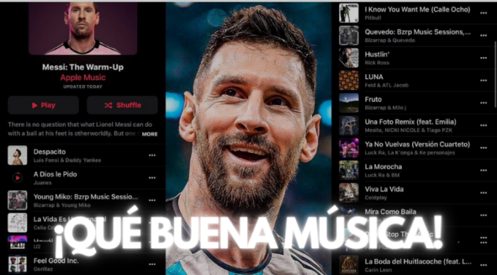 La playlist de Lionel Messi.