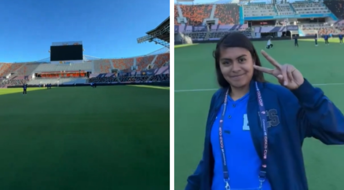 Brenda Cerén jugando en Copa Oro.