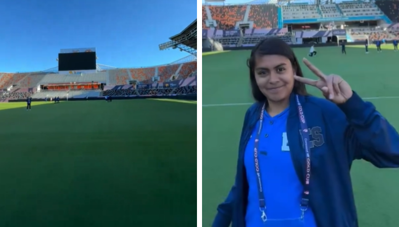 Brenda Cerén se reporta lista para la Copa Oro Brenda Cerén jugando en Copa Oro.