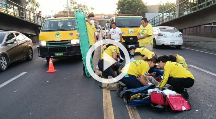 Dos personas lesionadas en accidente sobre el bulevar Venezuela
