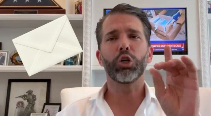 Donald Trump Junior recibe polvo blanco sospechoso