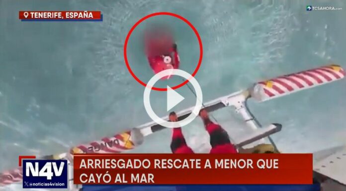 En Tenerife, España, rescataron a un menor que había caído al mar.
