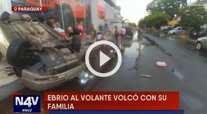 Un conductor en estado de ebriedad provocó un grave accidente en Paraguay.