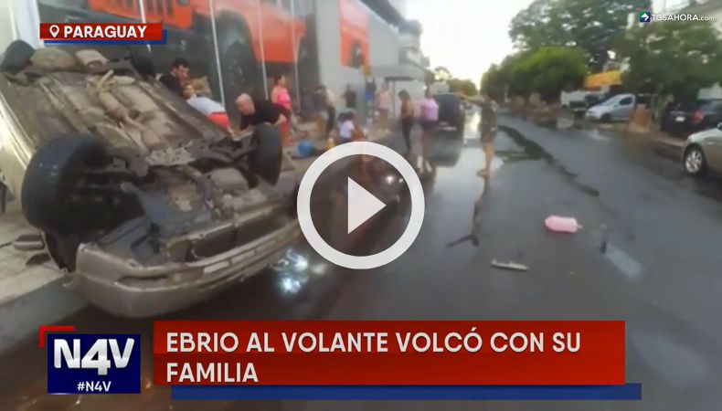 Un conductor en estado de ebriedad provocó un grave accidente en Paraguay.