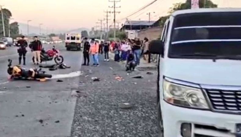 Accidente deja un motociclista lesionado en Colón.