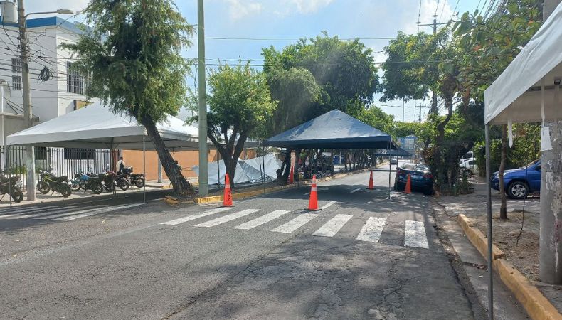 cierres de calles para preparar centros de votación