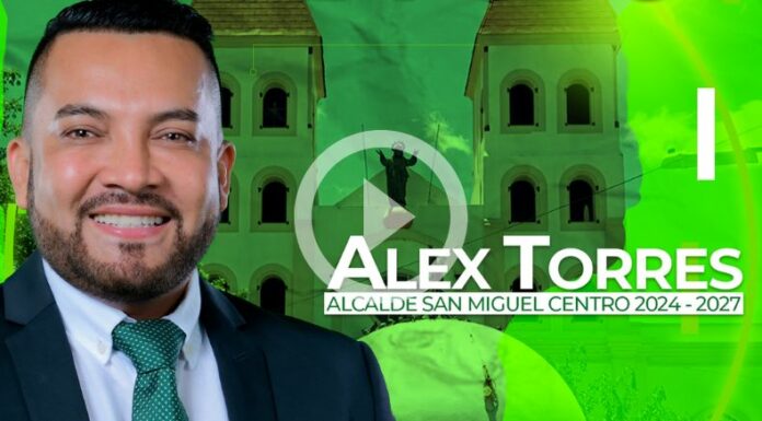 Alex Torres, candidato del PDC para San Miguel Centro se proclama ganador
