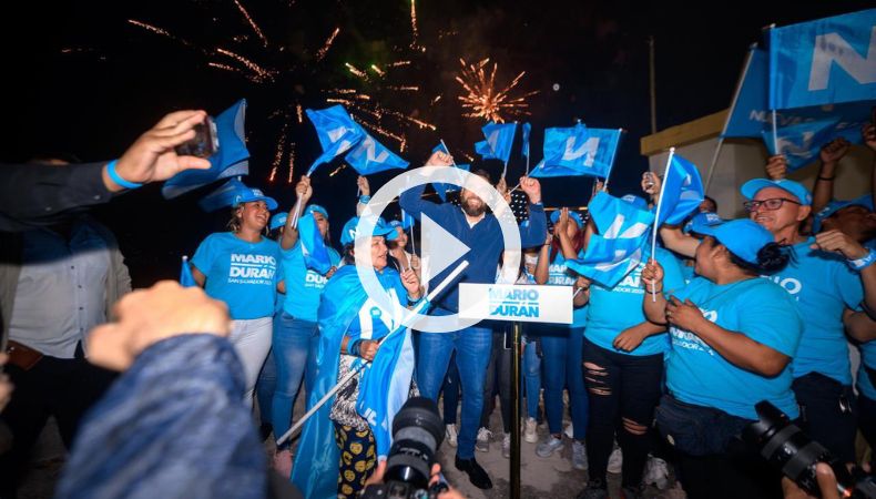 Celebración de Mario Durán en el Centro Histórico.