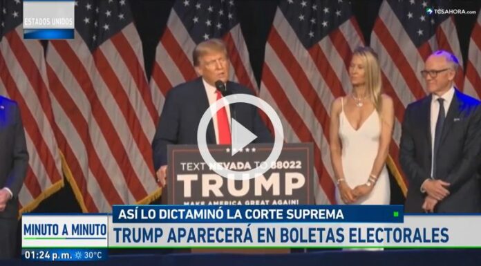 Corte Suprema dictamina permitir que Trump aparezca en la boleta electoral.