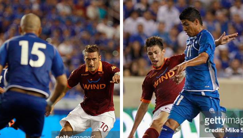 Roma jugando contra El Salvador