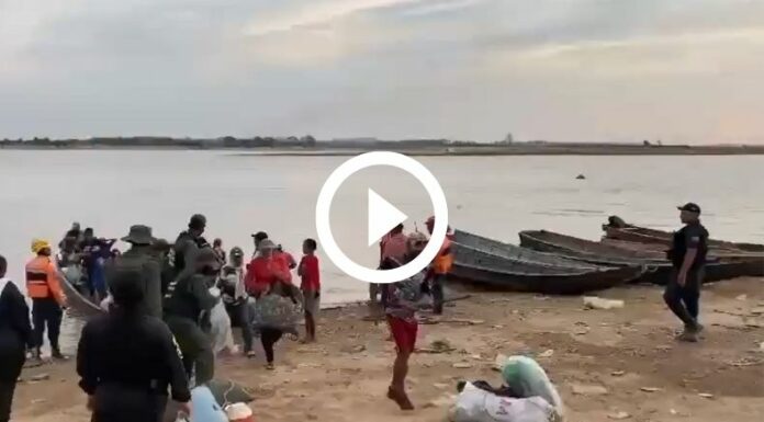 Desalojo de personas en la mina Bulla Loca, en Venezuela