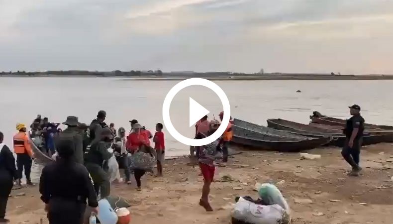 Desalojo de personas en la mina Bulla Loca, en Venezuela