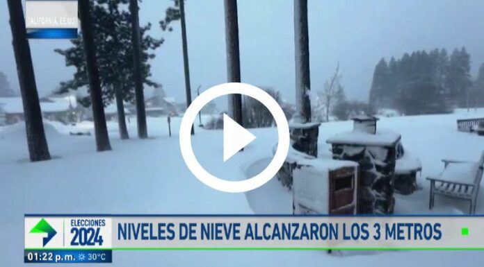 Fuertes nevadas azotan California