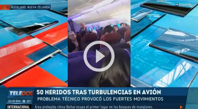 Varios pasajeros lesionados tras fuerte sacudida en pleno vuelo.