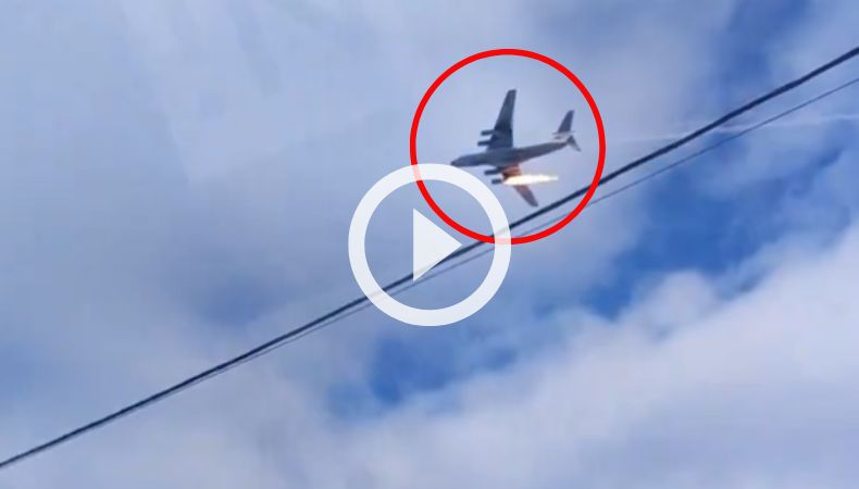 Avión militar ruso se estrelló en las afueras de Moscú.