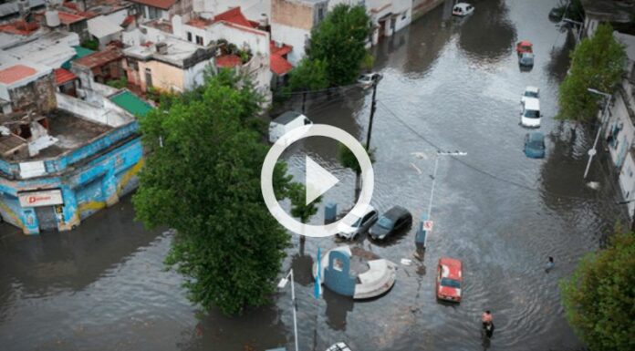 Fuertes lluvias causan estragos en Argentina.