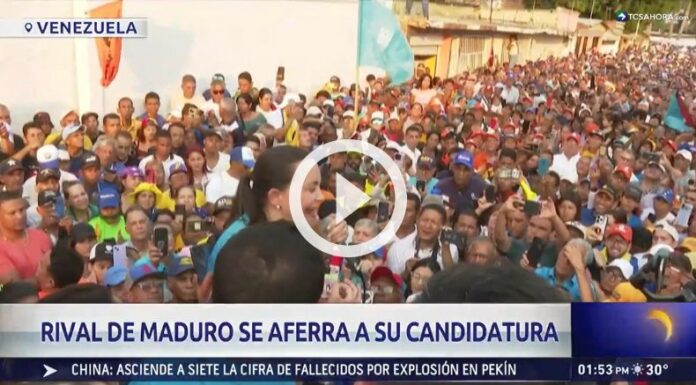 María Corina Machado se aferra a su candidatura a la presidencia de Venezuela.