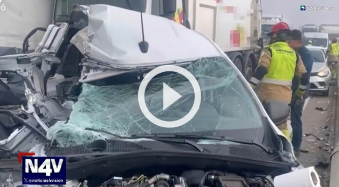 Niebla provocó múltiple accidente en España.