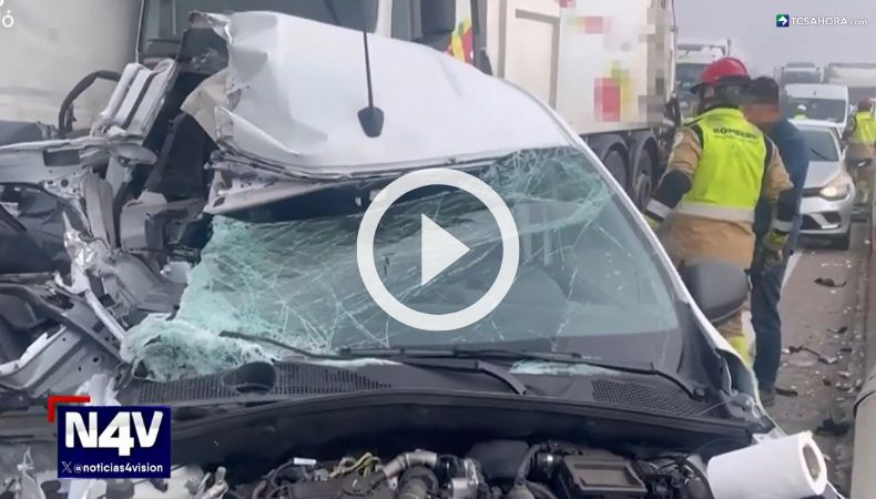 Niebla provocó múltiple accidente en España.