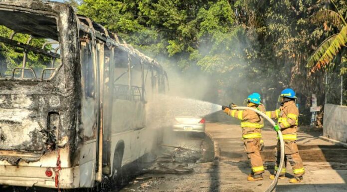 Ahora | Autobús de la ruta 5 se incendia en colonia Málaga