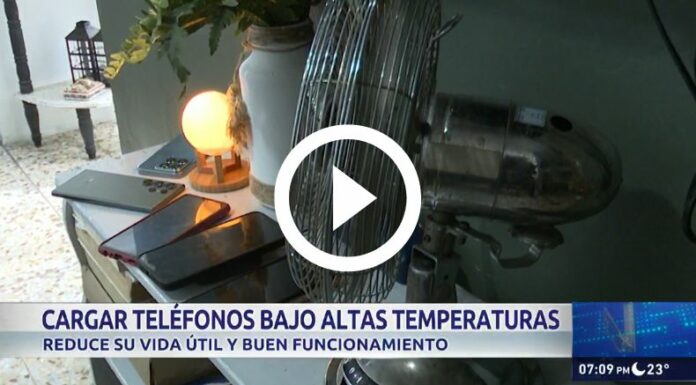 Precauciones al cargar un celular, con olas de calor